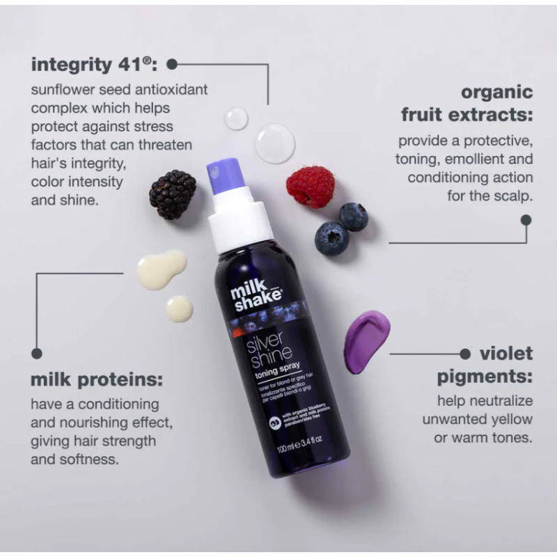 Спрей тонирующий для светлых волос Silver Shine Spray Milk Shake 100 мл 